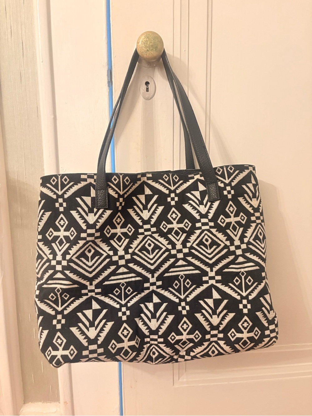 Target Black and White Geometric Tote